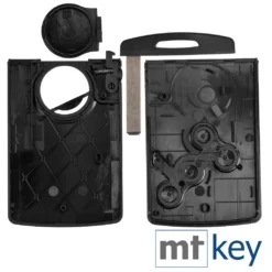 Autoschlüssel Karte Funk Fernbedienung Austausch Gehäuse Mit 4 Tasten + Notschlüssel Rohling + Batterie Kompatibel Mit Renault Clio Captur Laguna III Koleos Megane Scenic III -Volkswagen || AL-KO Verkaufsgeschäft e25e9820f41eefe206ad1ae7c8be016b