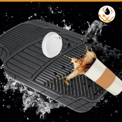 WALSER Universal Auto-Gummimatten-Set Priscus, Automatten 4-teilig Zuschneidbar, Universal Antirutschmatten-Auto, PKW-Fußraummatten Schwarz -Volkswagen || AL-KO Verkaufsgeschäft e27010c7312defcd1061593df05b8a97