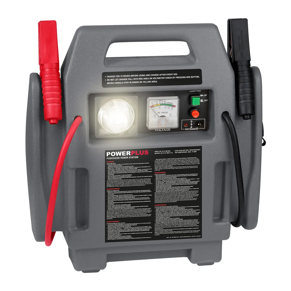 Starthilfe 4 In1 Pannenhilfe-Set Kompressor 12V Batterie Notleuchte Powerstation 4 Starthilfe 4 In1 Pannenhilfe-Set Kompressor 12V Batterie Notleuchte Powerstation – Bild 2