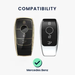 Kwmobile Autoschlüssel Hülle Kompatibel Mit Mercedes Benz Smart Key Autoschlüssel (nur Keyless) - Schlüsselhülle Silikon Cover - Schwarz Gold -Volkswagen || AL-KO Verkaufsgeschäft e838e966a71ecaa723f6f6deff8f1171