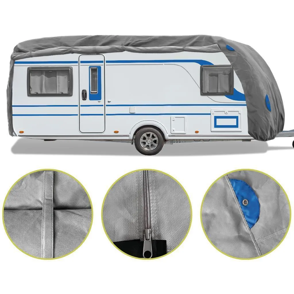Schutzhülle Für Wohnwagen , Caravan Abdeckung In Der Größe "L" ( Länge X Breite X Höhe ) 610x250x220cm 5 Schutzhülle Für Wohnwagen , Caravan Abdeckung In Der Größe "L" ( Länge X Breite X Höhe ) 610x250x220cm – Bild 3