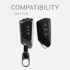 Kwmobile Autoschlüssel Hülle Kompatibel Mit VW Golf 8 3-Tasten Autoschlüssel - Hardcover Metall Schutzhülle Dunkelgrau -Volkswagen || AL-KO Verkaufsgeschäft f05d1a2c40d073d45da0c3b4ee980577