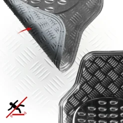 WALSER Gummimatten, Universal Automatte Metallic, Fußmatten Komplettset Riffelblech, Schutzmatte Silber, Zuschneidbare Schmutzfangmatte 28020 -Volkswagen || AL-KO Verkaufsgeschäft f08c052fd29f2e20983152fdce6b61bb