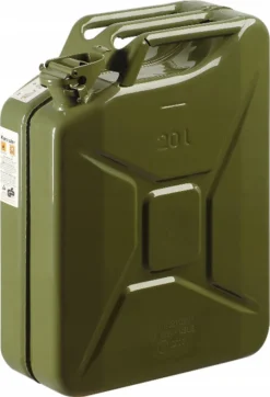 5 X Benzinkanister Kraftstoffkanister Metall 20 Liter Kanister Für Benzin Und Diesel GRÜN Ral 6003