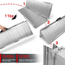 Jago® Rollstuhl Rampe - Aluminium, Klappbar, Versch. Größen (90 Cm, 122 Cm, 150cm), Mobile Faltbar, 270 Kg - Rollstuhlrampe, Auffahrrampe (150cm) 16 Jago® Rollstuhl Rampe - Aluminium, Klappbar, Versch. Größen (90 Cm, 122 Cm, 150cm), Mobile Faltbar, 270 Kg - Rollstuhlrampe, Auffahrrampe (150cm) -Volkswagen || AL-KO Verkaufsgeschäft f4521da1beb3d9c2afe9eab43de71e6e
