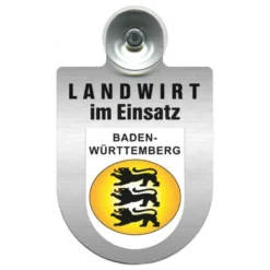 Einsatzschild Windschutzscheibe - Landwirt Im Einsatz - Incl. Regionen Nach Wahl - 309369 - Color - Region Baden-Württemberg