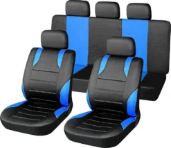 Compass 31675 - Autositzbezüge 9er Set SPORT Blau AIRBAG