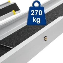 ECD Germany Auffahrrampe 2er Set Mit Antirutsch-Belag, 122 - 215 Cm, Aus Aluminium, Bis 270 Kg, Klappbar, Für Treppe Und Hindernissen, Rollstuhlrampe Laderampe Teleskoprampe Rampe Auffahrschiene Ladeschiene -Volkswagen || AL-KO Verkaufsgeschäft fa455a760cd92c7230200e05760e2203