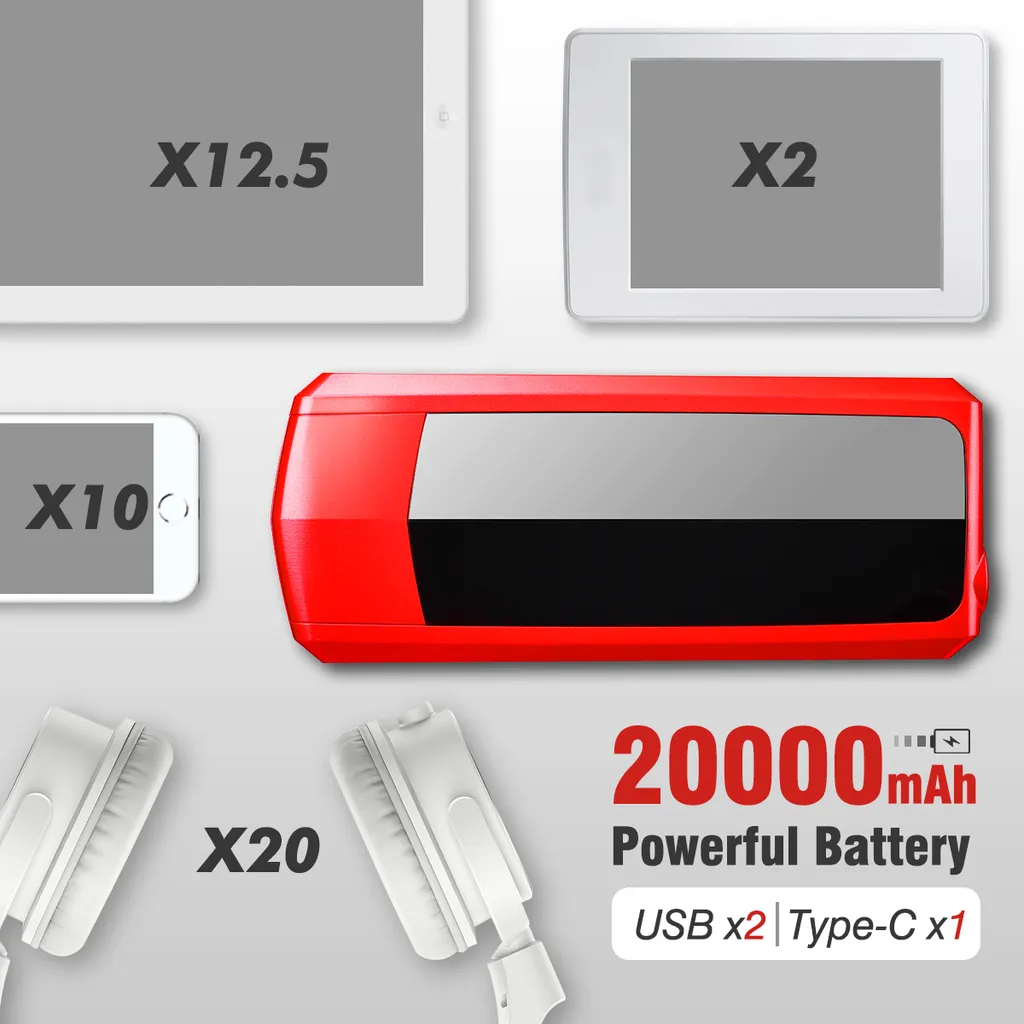 Andeman Auto Starthilfe 20000mAh 2000A Jump Starter Ladegerät Booster Powerbank 12 Andeman Auto Starthilfe 20000mAh 2000A Jump Starter Ladegerät Booster Powerbank – Bild 10