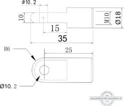 Gasdruckfeder Pferdeanhänger Länge-400mm Hub-150mm Kraft-750N Gasdruckdämpfer Mit Augenaufnahme M10 400/150/750N Ø10,2mm Gasfeder Anhänger -Volkswagen || AL-KO Verkaufsgeschäft feb6972f9332945b1f720623f27da084