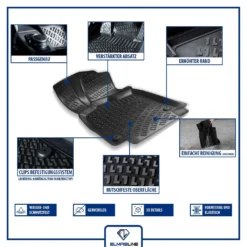 Design 3D Gummimatten Set Für VW GOLF 8 (VIII) Ab 2019 | Extra Hoher 5cm Rand -Volkswagen || AL-KO Verkaufsgeschäft ff7a137fa0c1db76bc27e56ed39cd125